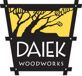 Daiek Woodworks' logo, a client of CAM Worker's Comp Plan